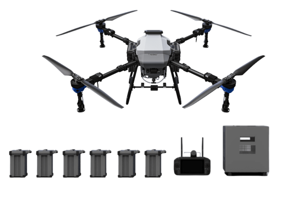 TopXGun FP600 dron agrícola totalmente equipado con 6 baterías